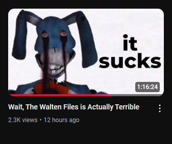 ContoonsYT's tweet photo. Watched this review of The Walten Files and I got a few things to say about it. https://t.co/X403ITMN13