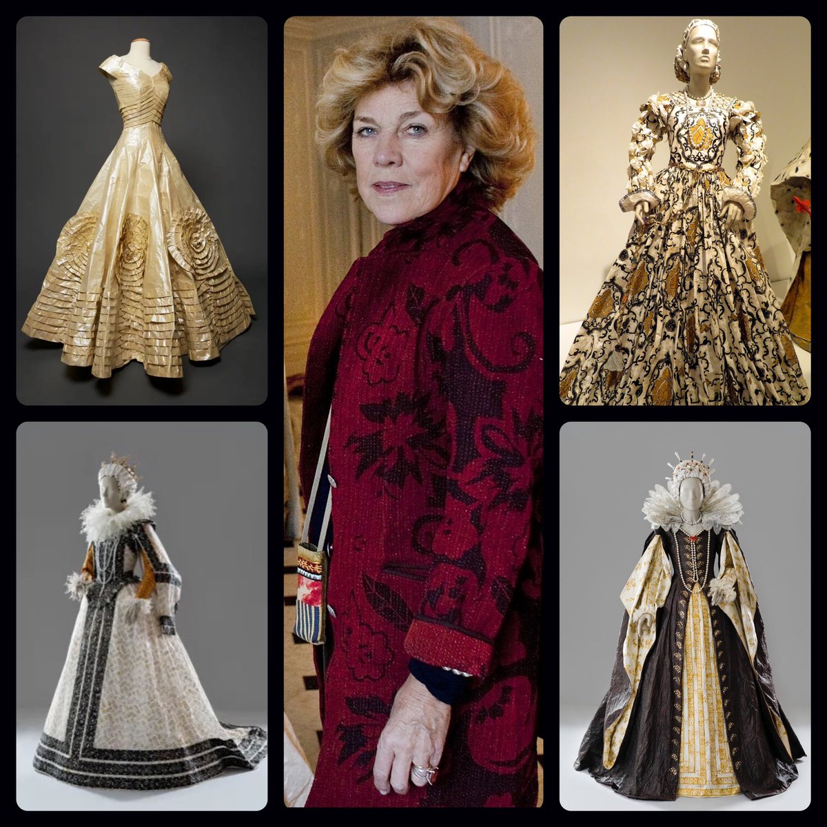 Yesterday I found out that Isabelle de Borchgrave has died. She was an artist who, among other things, created replicas of fashions from the past with paper, including one of Jackie Kennedy’s wedding gown. She respected fashion, history &amp; human-made art, &amp; may she rest in peace.
