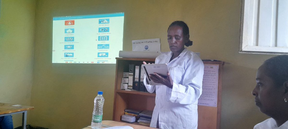 JSIL10K2023's tweet photo. Yesterday, a delegation led by Mrs. Frehiwot Abebe; State Minister of Health, visited health facilities supported by JSI’s Children’s Investment Fund Foundation (CIFF) funded Electronic Community Health Information System(eCHIS) project. @dessalewemaway https://t.co/bQk9zdmJHy