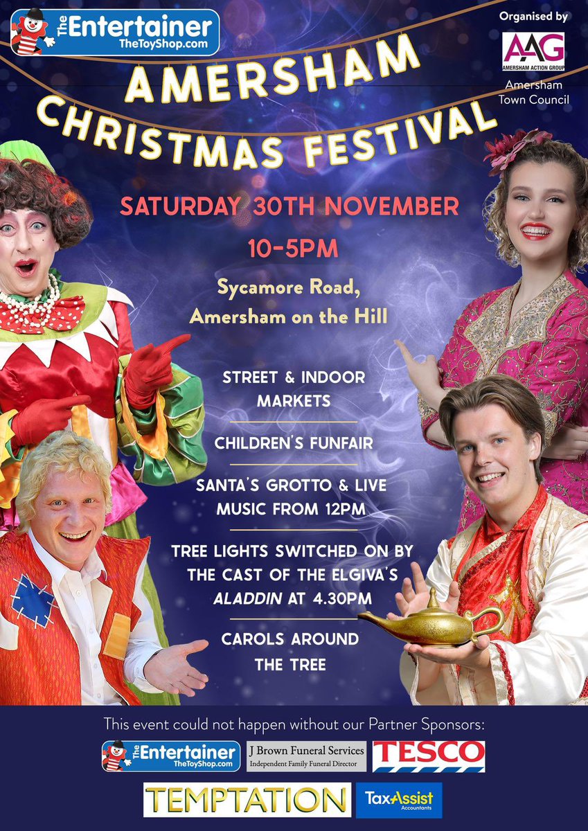 It’s four weeks today until the Amersham Christmas Festival 
Saturday, 30th November in Sycamore Road

It’s going to be truly magical 

#Amersham #ChristmasFestival