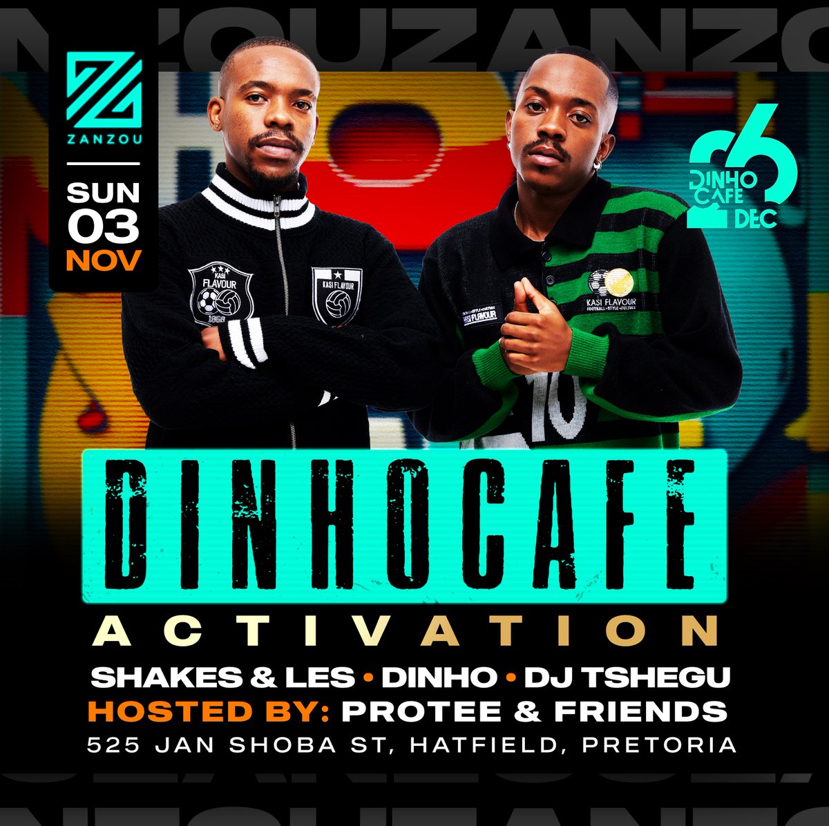 zanzoupretoria's tweet photo. Road to Dinho Cafรฉ !๐ฅ๐๐ฟ๐ฏ Activation happening right here at Zanzโญ๏ธu !๐ฅ๐ค๐๐ป
Sounds by:
@djdinho_sa
@shakesxles_
@djtshegu
Hosted by:
@proteeO12
#zanzou #zanzoupta #ziwezanzou #thezou https://t.co/ByFwUif1Lm