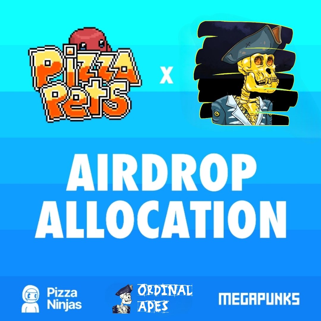 We’ve secured an allocation for our community!

Thrilled to announce a collaboration with @Pizza_Ninjas &amp; <a href="/MegaPunks_BTC/">MegaPunks</a> on their upcoming <a href="/Pizza_Pets/">Pizza Pets Game</a> airdrop.