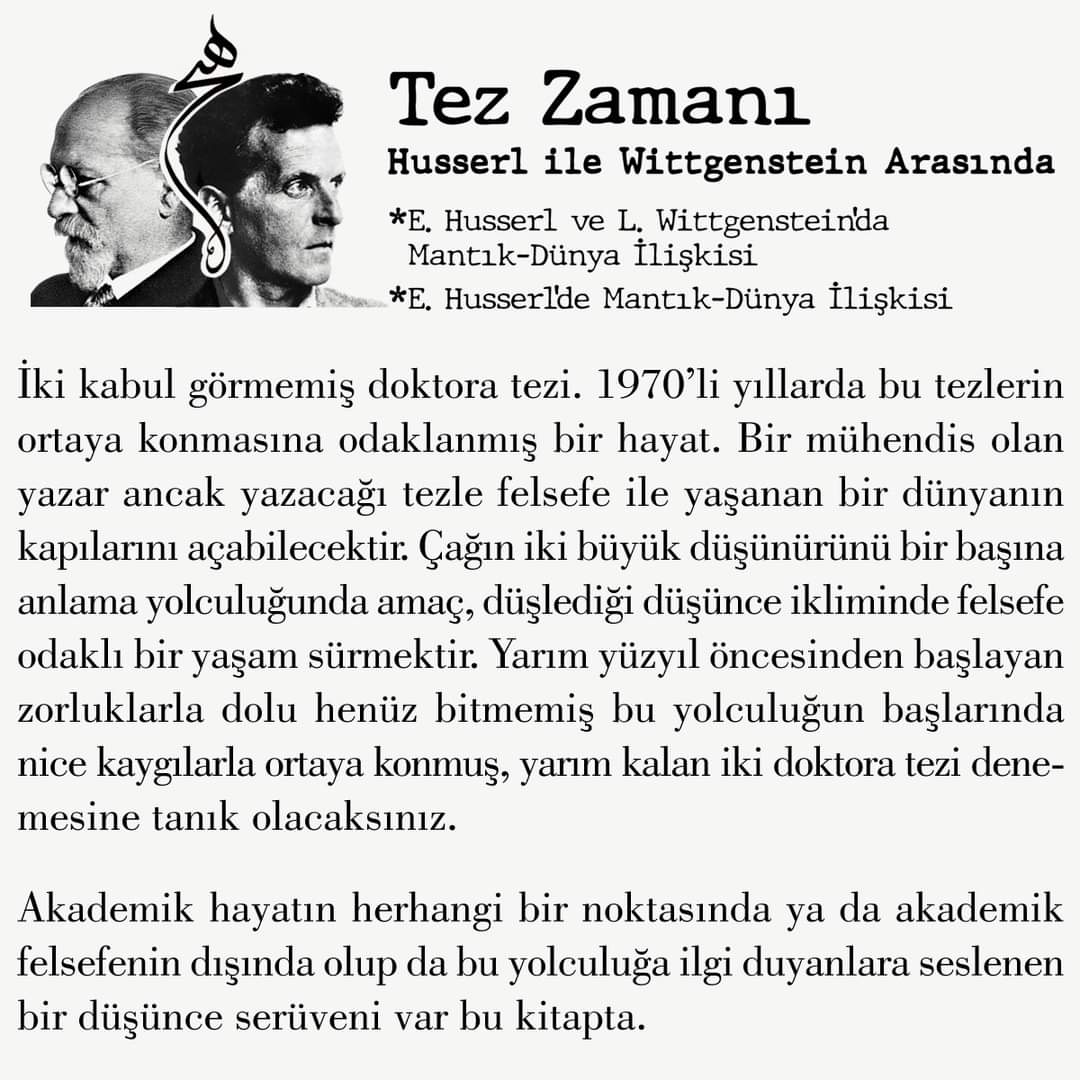 Tez Zamanı
Husserl ile Wittgenstein Arasında

1- E. Husserl ve L. Wittgenstein’da Mantık-Dünya İlişkisi
2- E. Husserl’de Mantık-Dünya İlişkisi

Ahmet İnam

🔎 9786253963293

kitaparasi.com/tez-zamani-%E2…