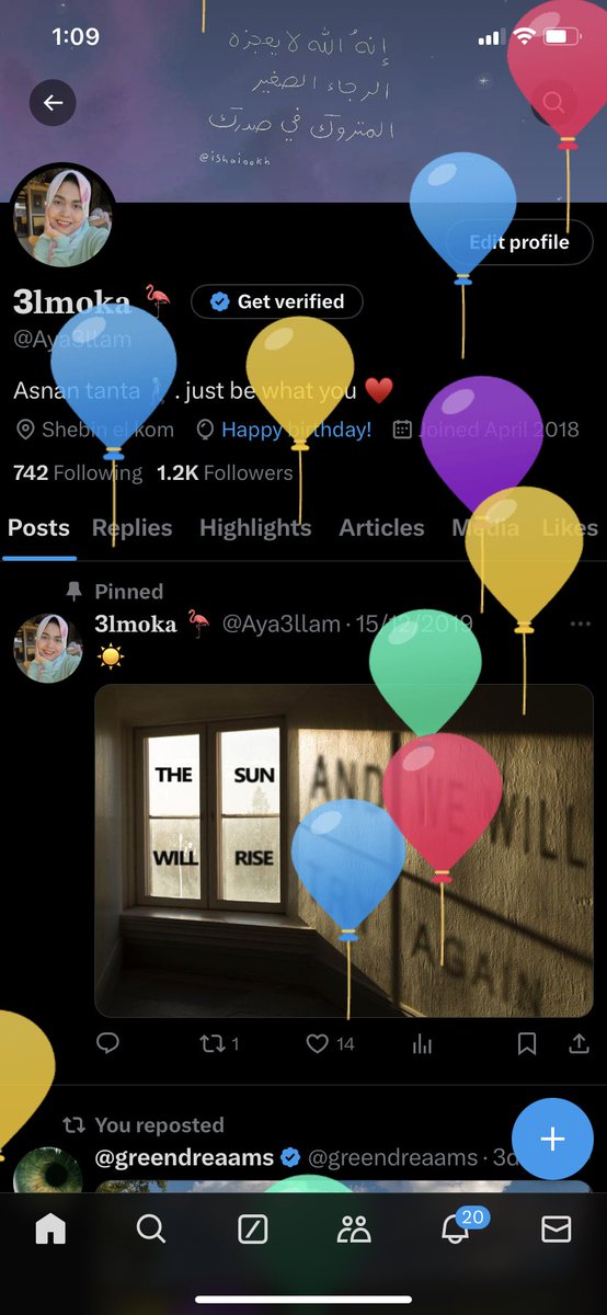 Aya3llam's tweet photo. هيفضل تويتر الابليكشن المفضل لقلبي و خصوصا عشان حوار  بلالين عيد  الميلاد 🥺🥺 https://t.co/ldJaioVdZJ