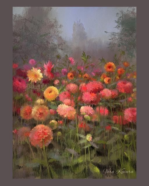 Good Morning 
Off to start our arty day are these wonderful paintings by 
Vera Kavura
Ukrainian pastelist.   They are certainly worth a wow!