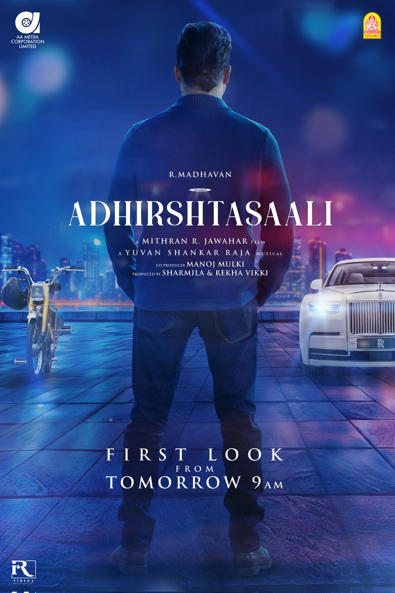 Mithran R Jawahar (@mithranrjawahar) on Twitter photo Get ready for some magic ✨
My next project titled #Adhirshtasaali.⭐Ing Our versatile <a href="/ActorMadhavan/">Ranganathan Madhavan</a>.First look dropping tomorrow at 9AM!
<a href="/MadonnaSebast14/">Madonna Sebastian</a> <a href="/SaiDhanshika/">சாய் தன்ஷிகா</a> <a href="/realradikaa/">Radikaa Sarathkumar</a> <a href="/thisisysr/">Raja yuvan</a> <a href="/karthikmuthu14/">Karthik Muthukumar</a> <a href="/thiyaguedit/">Thiyagarajan Editor</a>
<a href="/KlcPRJayaraman/">PR Jayaraman</a> <a href="/nsreedharnaidu/">sreedhar</a> <a href="/sharmilamandre/">Sharmiela Mandre</a> Get ready for some magic ✨
My next project titled #Adhirshtasaali.⭐Ing Our versatile <a href="/ActorMadhavan/">Ranganathan Madhavan</a>.First look dropping tomorrow at 9AM!
<a href="/MadonnaSebast14/">Madonna Sebastian</a> <a href="/SaiDhanshika/">சாய் தன்ஷிகா</a> <a href="/realradikaa/">Radikaa Sarathkumar</a> <a href="/thisisysr/">Raja yuvan</a> <a href="/karthikmuthu14/">Karthik Muthukumar</a> <a href="/thiyaguedit/">Thiyagarajan Editor</a>
<a href="/KlcPRJayaraman/">PR Jayaraman</a> <a href="/nsreedharnaidu/">sreedhar</a> <a href="/sharmilamandre/">Sharmiela Mandre</a>