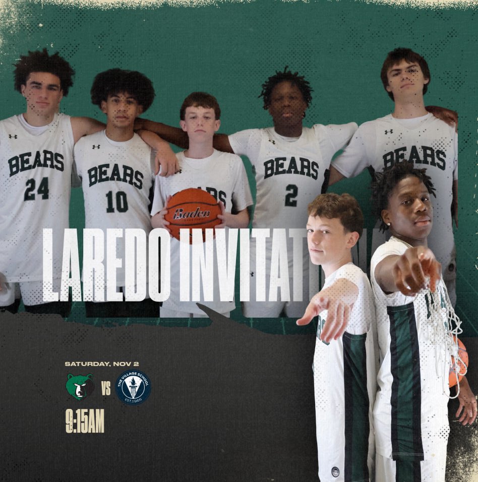 Laredo Invitational Game 2 

🗓️ November 2nd

🆚 The Village 

⏰ 9:15am 

📍 Martin High School

#culture