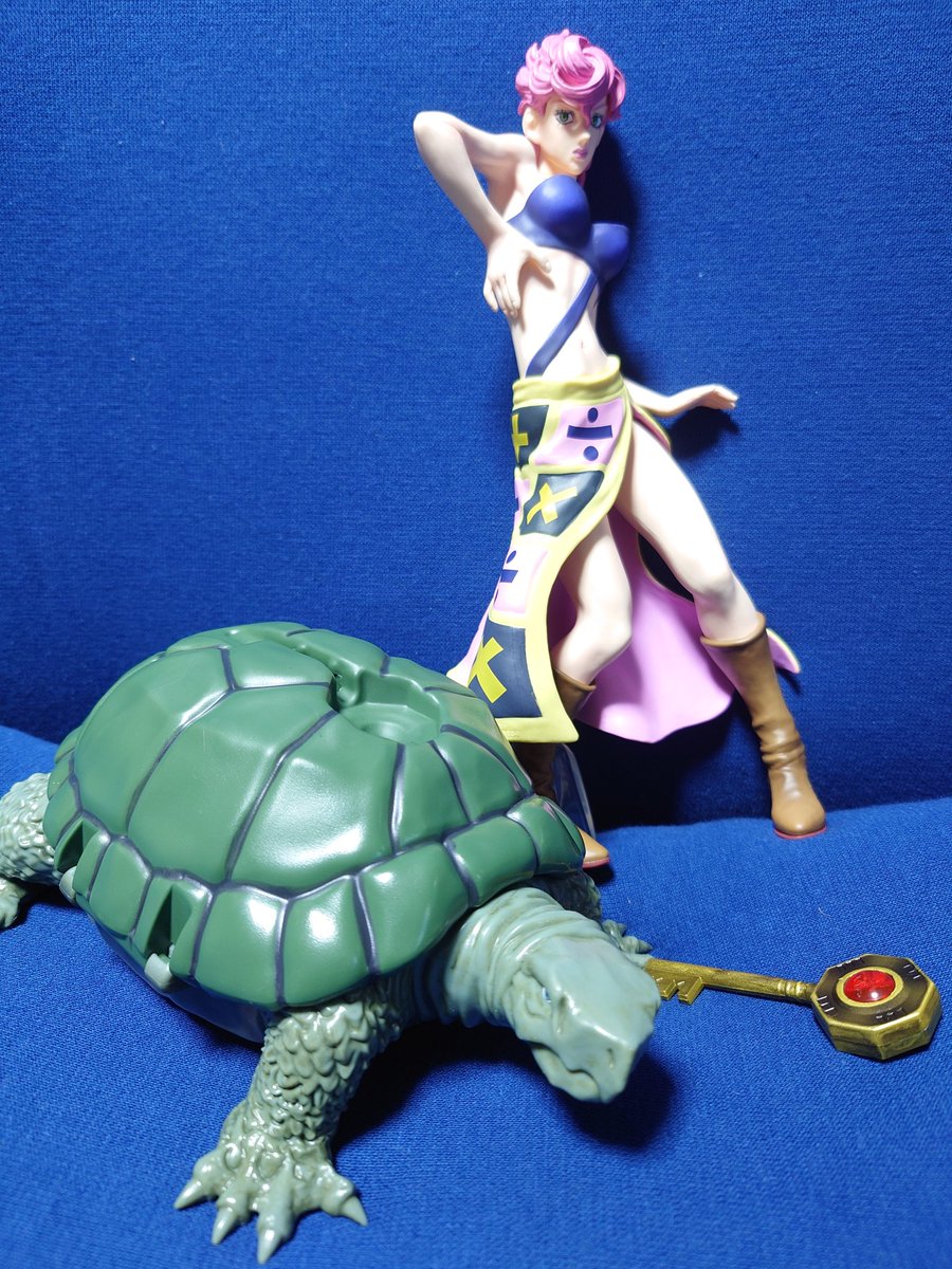 亀のフィギュア 先日ジョジョの一番くじ、ラストワン賞ゲット!(＾ω＾) 噂の🐢ココ