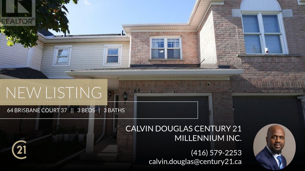 CD_Realtor's tweet image. 📍 New Listing 📍 Take a look at this fantastic new property that just hit the market located at 64 Brisbane Court 37 in Brampton (sandringham-wellington). Reach out here or at (416) 579-2253 for more information

Calvin Douglas 
C... homeforsale.at/64_BRISBANE_CO…