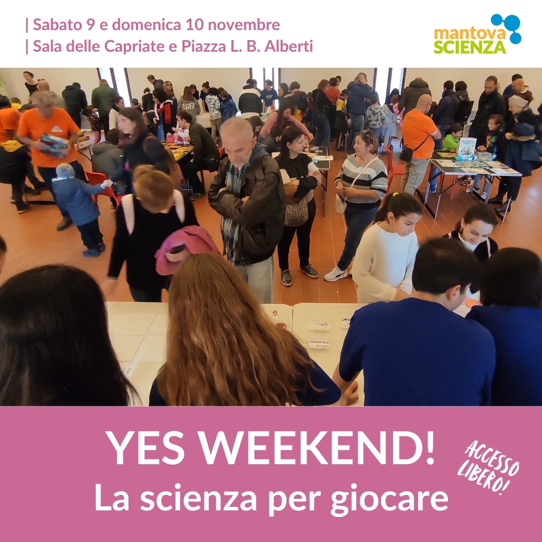 Torna il fine settimana dedicato alla scienza PER TUTTI per sperimentare, osservare, giocare, conoscere ricercatori e divertirsi con la Scienza! 🧲🔬🎈

In questa nuova edizione ci saranno tantissime novità, ma non ve le sveleremo mica oggi... 😎

#MantovaScienza #MS24