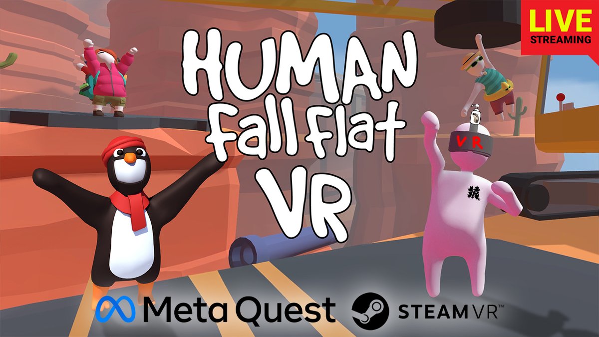 Sarugashira's tweet photo. ⠀//
📢 配信告知 21時~
⠀ \
ふわふわブヨブヨゲーム Human Fall Flat が VR にやってきた❗️
マルチ対応なので4人でわちゃわちゃ遊びます🎉
『Human Fall Flat VR』
❖◇◇❖◆◆❖◇���❖◆◆❖◇◇❖
📺配信URL https://t.co/ChZSGakjDs
#猿トリ #HumanFallFlatVR https://t.co/EgldZM1UkF