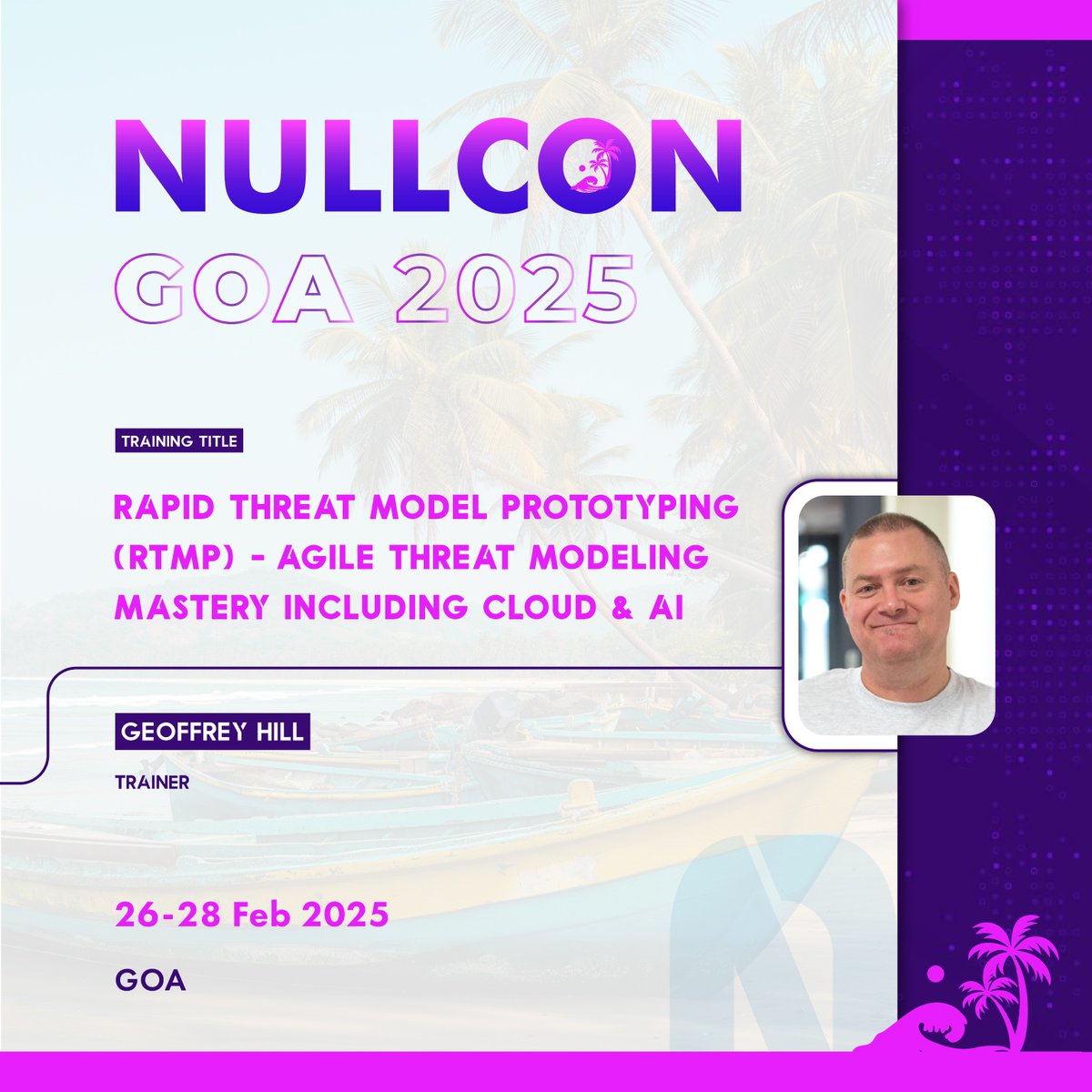 nullcon's tweet image. Join Geoffrey Hill at #NullconGoa2025!

🔹 Identify gaps in traditional threat modeling.
🔹 Leverage frameworks like OWASP Top 10 &amp;amp; MITRE CWE.
🔹 Discover Rapid Threat Model Prototyping techniques.

Learn more: nullcon.net/goa-2025/train…

#ThreatModeling #Cloud #AI