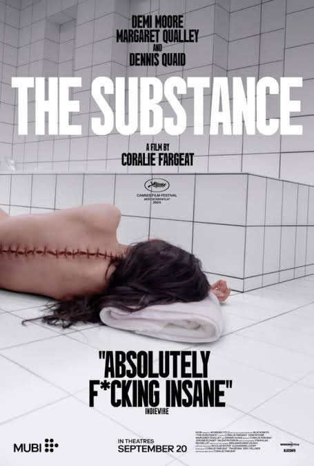 snsfrknvc's tweet photo. The Substance hakkında birkaç not:

Bu film sıradan gerçekliğin renkli, ürkütücü ve kışkırtıcı bir tasviri. Film boyunca Kubrick ile birlikte Ducournao ve Lantimos'u da sık sık andım. Kült korku ve body horror klasiklerinin rahatsız edici gölgesi de her an kendini hissettirdi. https://t.co/rmJqKo6ba6
