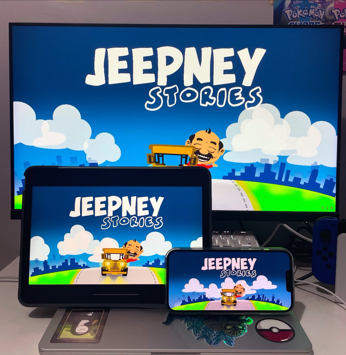 #JeepneyStories looking great on desktop, tablet &amp; mobile! Shoutout to #Defold for being such an amazing game engine (check ‘em out!). 😊 #screenshotsaturday #indiegame #gamedev #indiegamedev