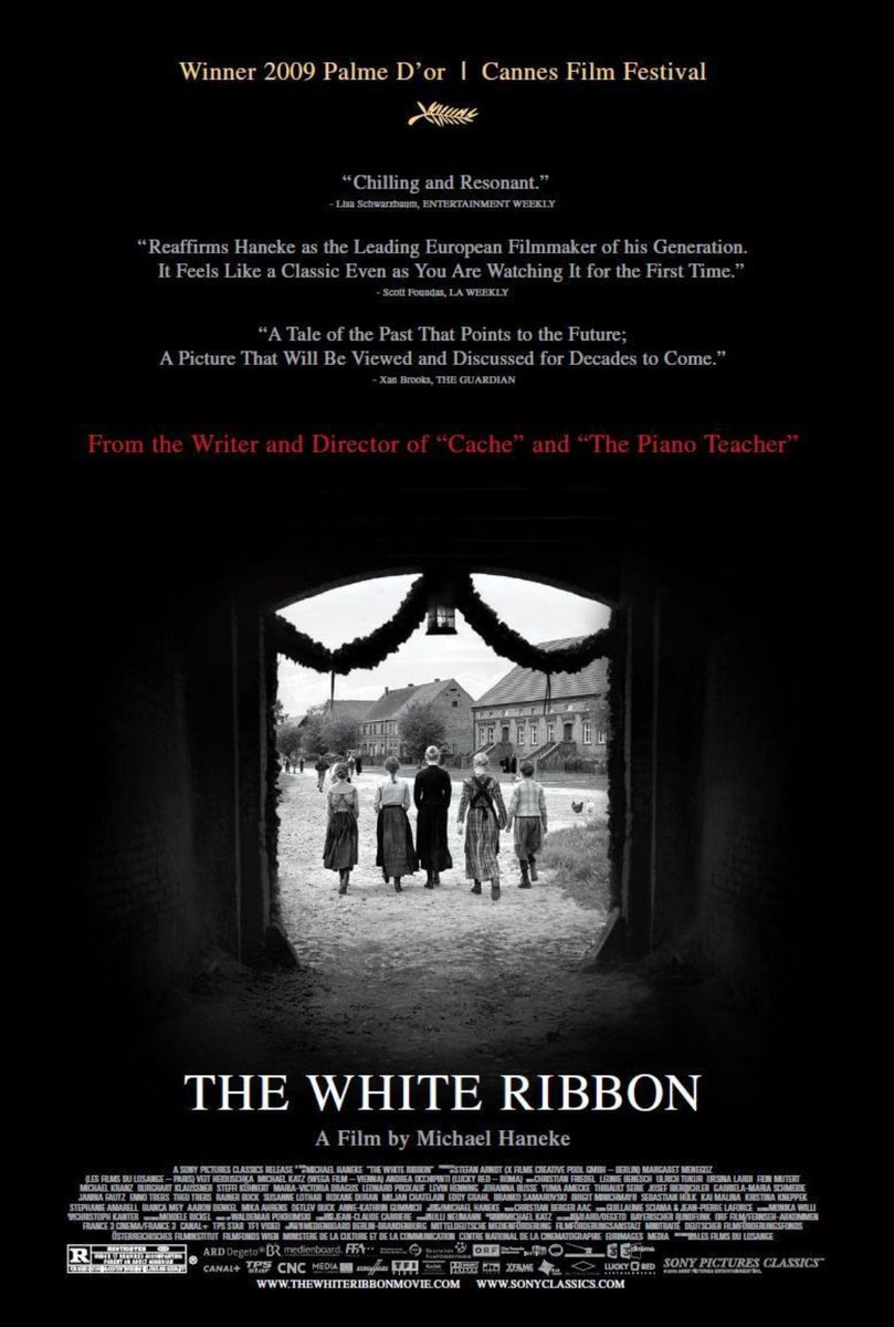 JWB_9's tweet photo. Finally watched ‘Das Weiße Band’ (The White Ribbon, 2009). Another masterpiece directed by Michael Haneke.
From casting, timing, body language to storytelling, locations, black & white photography. A film that slowly puts its arms around you. To strangle. (****1/2)
#tweetreview https://t.co/UDxpDFKQNQ
