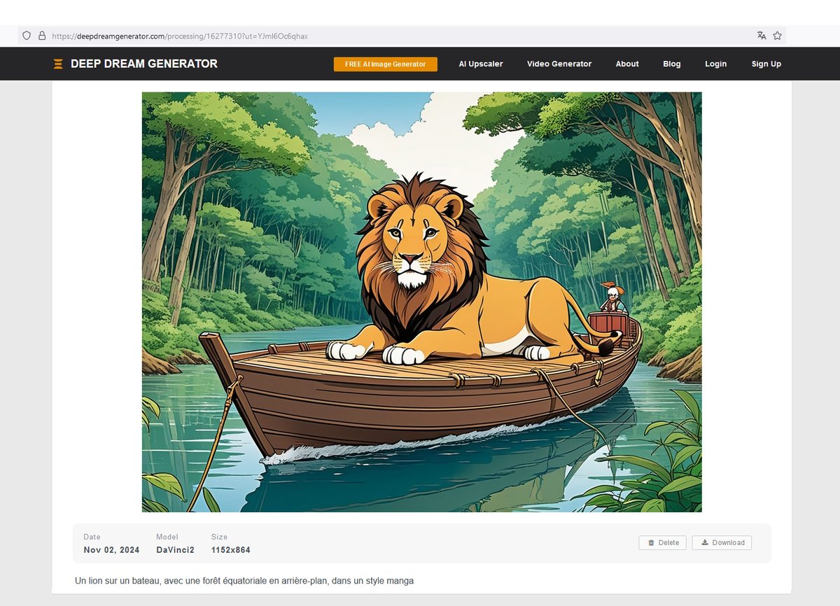 Salut la team. Je cherche une appli d'IA générative d'images gratuite (sans système de crédits), et si possible sans inscription. Il y a ChatGPT. Et j'ai trouvé Deep Dream Generator qui fonctionne bien. D'autres applis ? Même avec une création de compte. Merci par avance !! 😃🙏