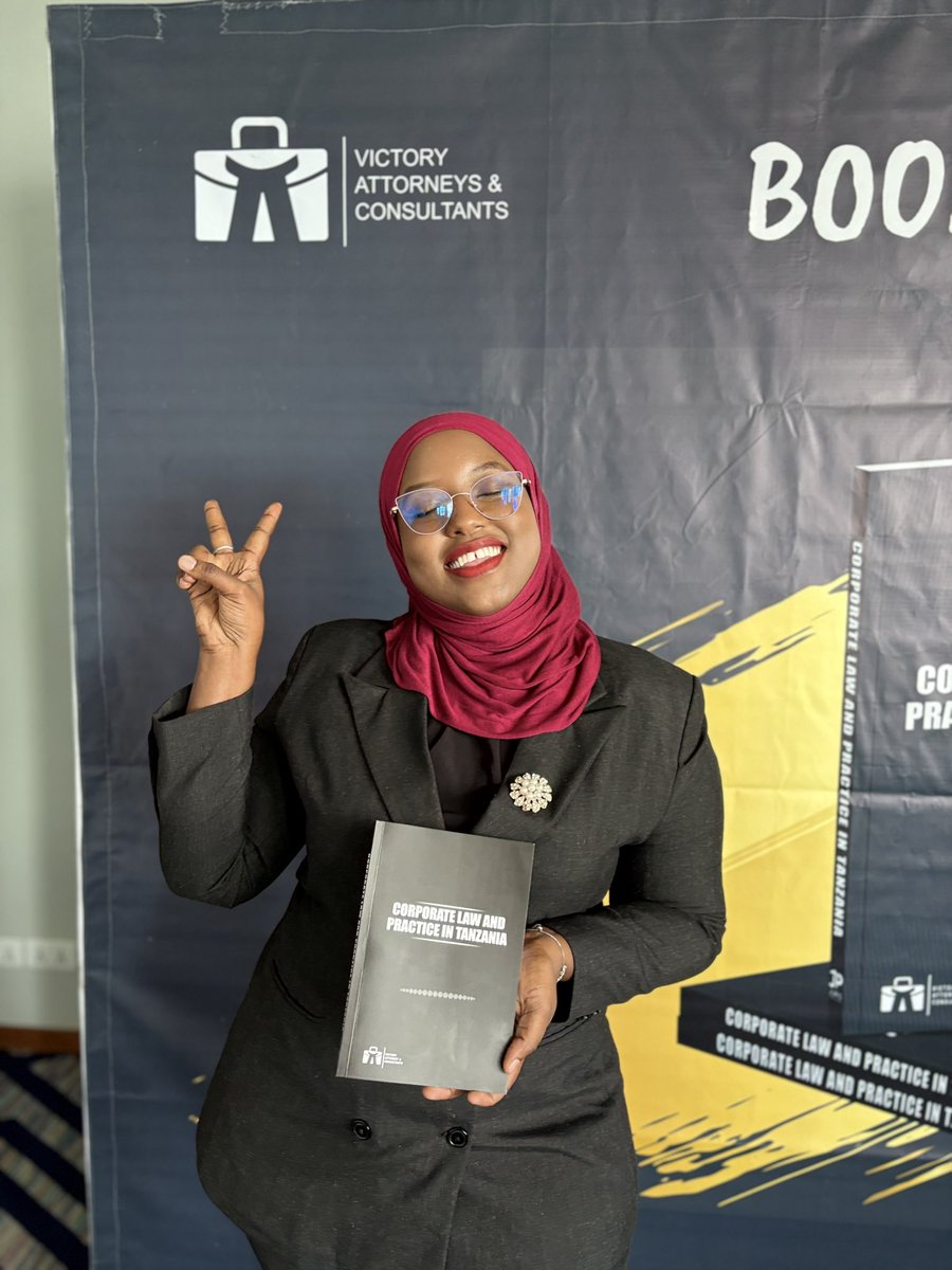 Ms_Fatma Songoro (@ms_fatmasongoro) on Twitter photo I am so proud of us <a href="/victoryattorney/">Victory Attorneys</a> for publishing a book on Corporate Law & Practice in Tanzania. We have officially launched the book and you can get your copy by reaching out to +255 67 371 7790 or 0659 452 970 The book is available for Tsh 100000/= #corporatelaw #Legacy I am so proud of us <a href="/victoryattorney/">Victory Attorneys</a> for publishing a book on Corporate Law & Practice in Tanzania. We have officially launched the book and you can get your copy by reaching out to +255 67 371 7790 or 0659 452 970 The book is available for Tsh 100000/= #corporatelaw #Legacy
