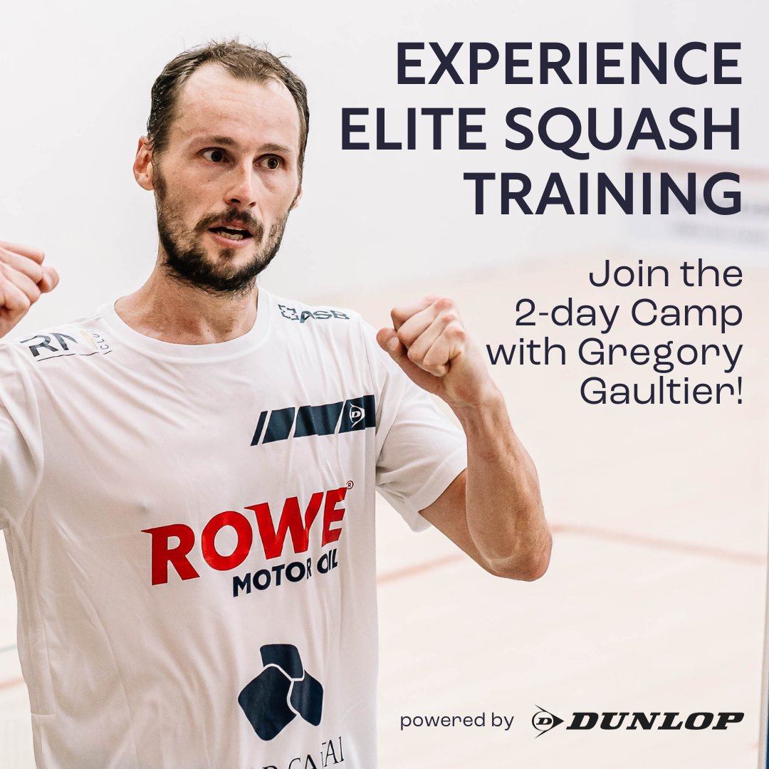 Experience elite squash training in Amsterdam with Gregory Gaultier! Refine your footwork, movement, and precision with a legend who knows what it takes to win 💪

Spaces are limited – don’t miss out!

More info ➡️ tinyurl.com/GaultierCamp