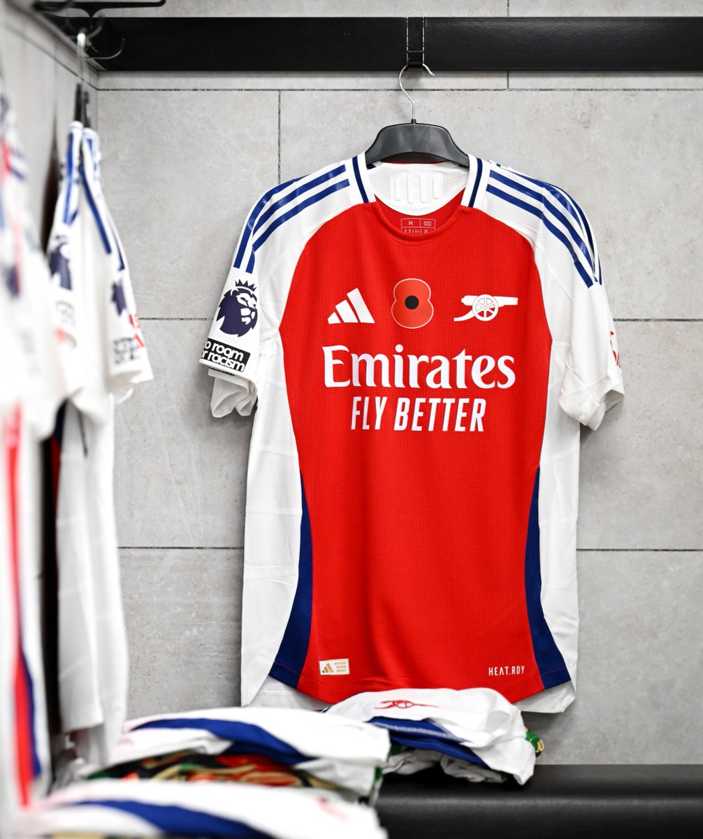 As a mark of respect, our players will wear shirts featuring the poppy  emblem., image size:1006x1200