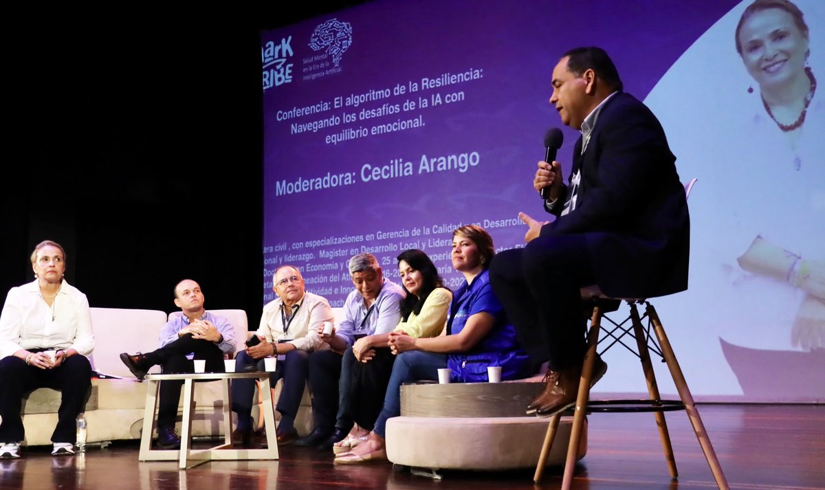 👩🏻‍💻 Con la charla “El algoritmo de la resiliencia: navegando los desafíos de la IA con equilibrio emocional,” nuestra secretaria de <a href="/planatlantico/">Secretaría de Planeación Atlántico</a>, <a href="/carangorojas/">Cecilia Arango R</a>, se sumó al Shark Caribe Summit 2024 en la 📍Universidad del Atlántico. 

Este encuentro, bajo el tema “Salud mental en