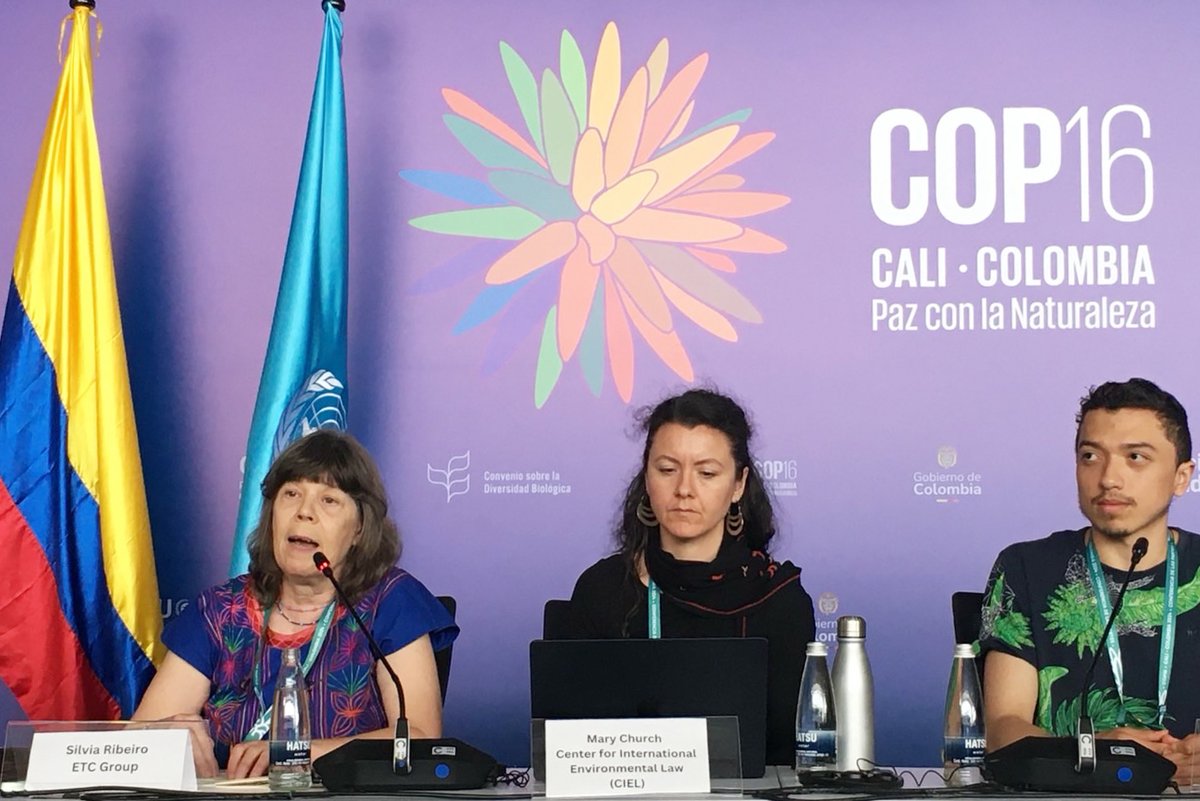 Success! Results in from #COP16 after all-night battle. More details to follow from tired <a href="/HOMEAlliance_/">Hands Off Mother Earth! (HOME) Alliance</a> team, but  ETC’s Silvia Ribeiro can share breaking news that #CBD has reaffirmed moratorium on #geoengineering &amp; urged Parties to ensure its implementation. <a href="/UNBiodiversity/">UN Biodiversity</a>