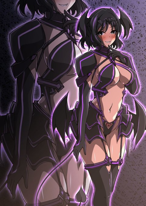 pixivリクエスト:らくがきプラン  その387
内容「シンフォギアの小日向未来がリベレイター・アザリンの衣装を着てサキュバスになっているところを見たい」 