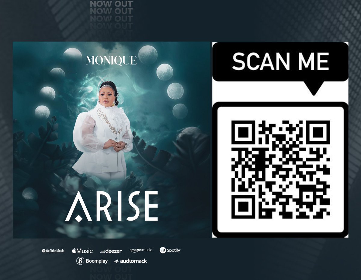 Arise Album by Monique available on all digital platforms 
Use the Barcode or use the Link in my bio 👆
.
Kindly Stream, Download and Share 🙏