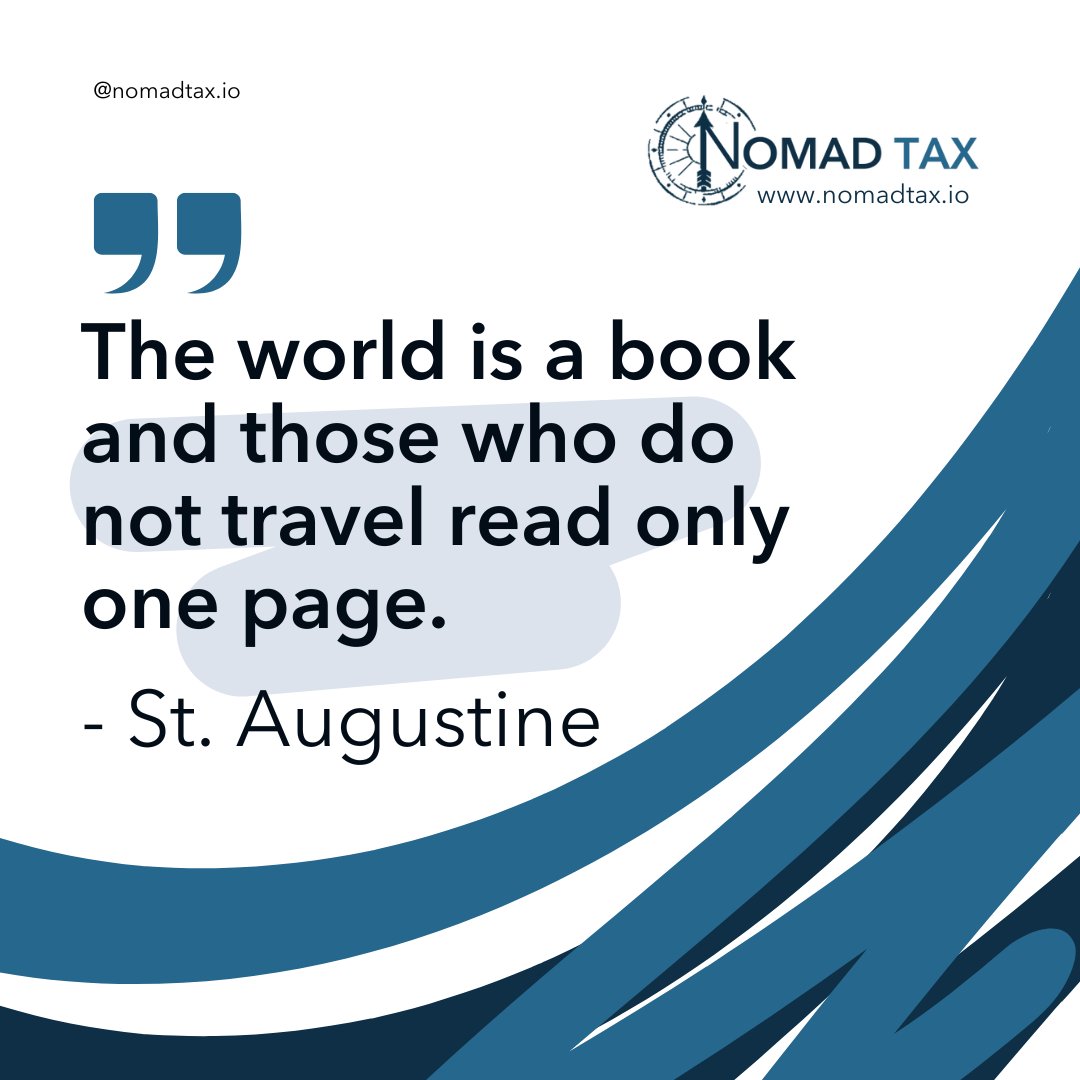 Digital nomads, write your story—don’t let taxes be the plot twist! Stay informed, compliant, and let Nomad Tax keep your financial journey on track. Happy weekend, nomads! #DigitalNomadLife #TaxSavvyTraveler #NomadFinance #RemoteIncome #StayCompliant #WanderWisely
