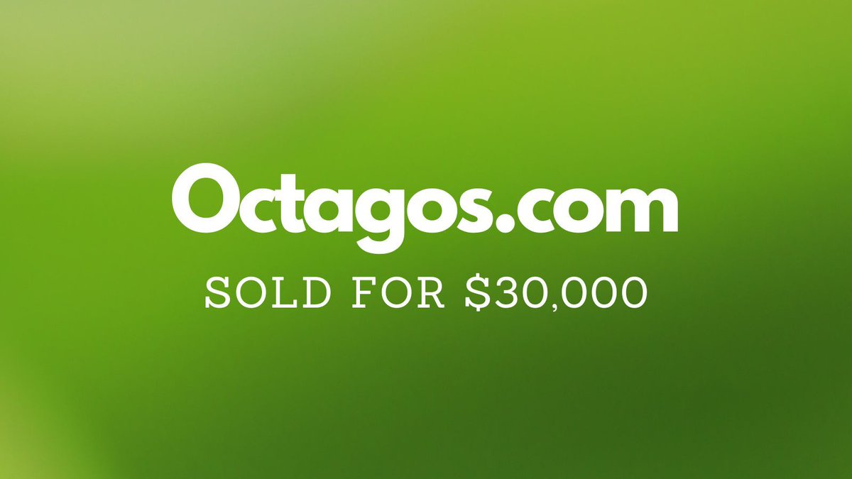 NameBio's tweet photo. Yesterday saw $261k in domain name sales including:

$30,000 Octagos․com
$18,000 Alliant․co
$10,000 Pathfinder․xyz
$3,750 Epsilon․io
$3,050 AppsBlogger․com

Pathfinder․xyz last sold for $543 in February of this year 🤑🔥

Full list 👉 https://t.co/j0CYSAgQrR

#Domains https://t.co/uwwoUJ7YwB