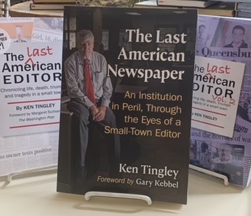 kentingley's tweet photo. Welcome to November. As you start thinking about the approaching holidays, consider The Last American Editor and The Last American Newspaper as important reads for the reader in your life.

Pick them up today at: Chapman Museum, Ace Hardware, and Battenkill Books. https://t.co/mV1n38QMhg