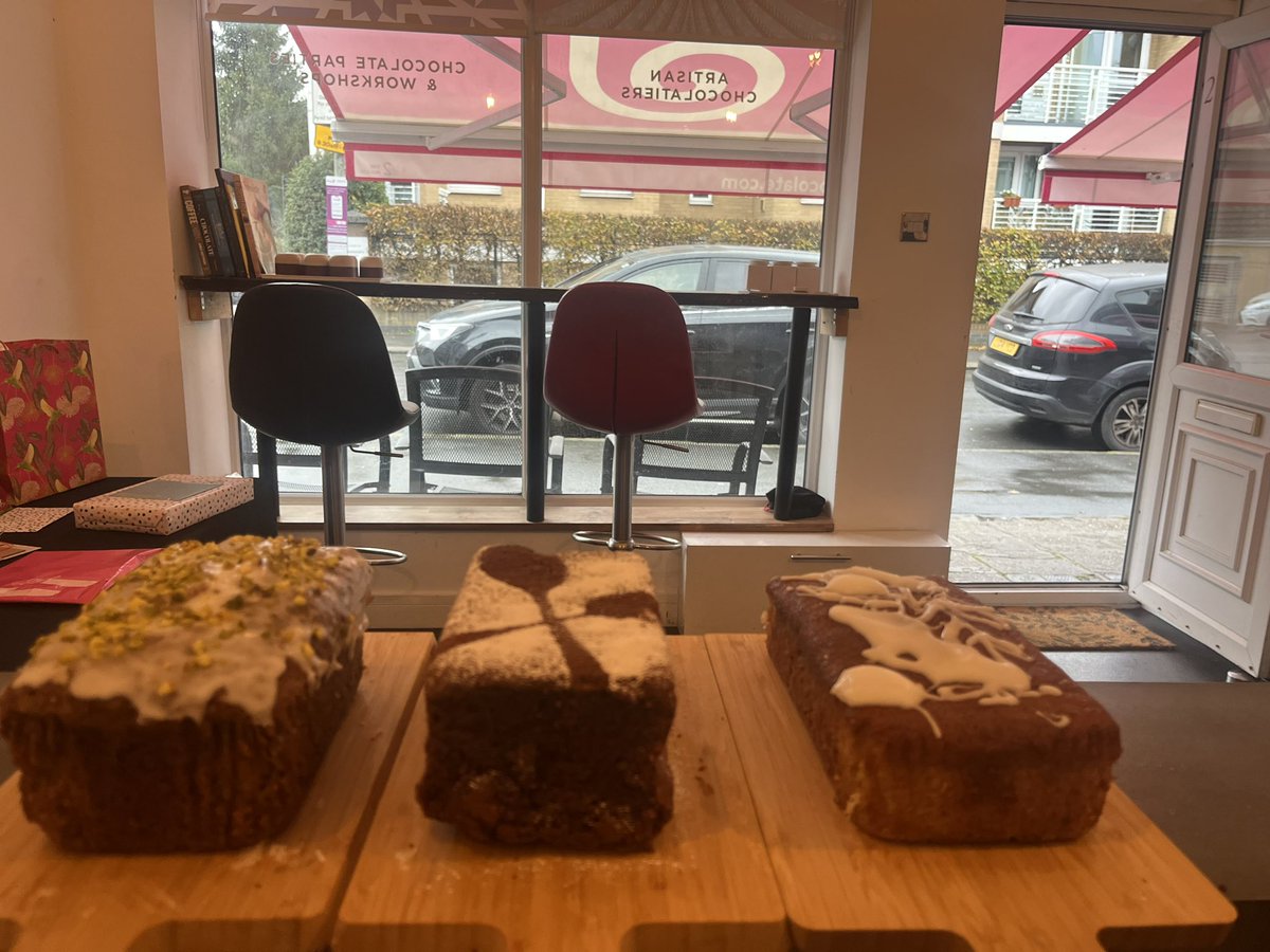 Get it while it’s hot…or available. Last of the baked for this week. Banana bread, courgette&amp;pistachio and flour free Colombian chocolate loaf. Perfect with a hot chocolate or <a href="/80stonecoffee/">80 Stone Coffee Roasters</a> latte