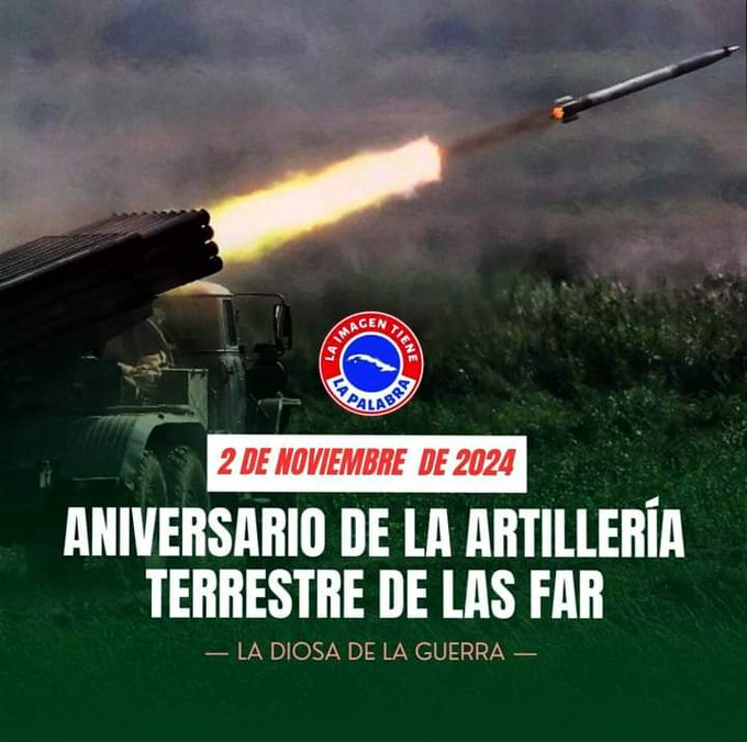 Muchas felicidades a toda la familia de artilleros de #Cuba en su día. Que la Artillería siga siendo por siempre LA DIOSA DE LA GUERRA. #UnidosXCuba #TumbaElBoqueo