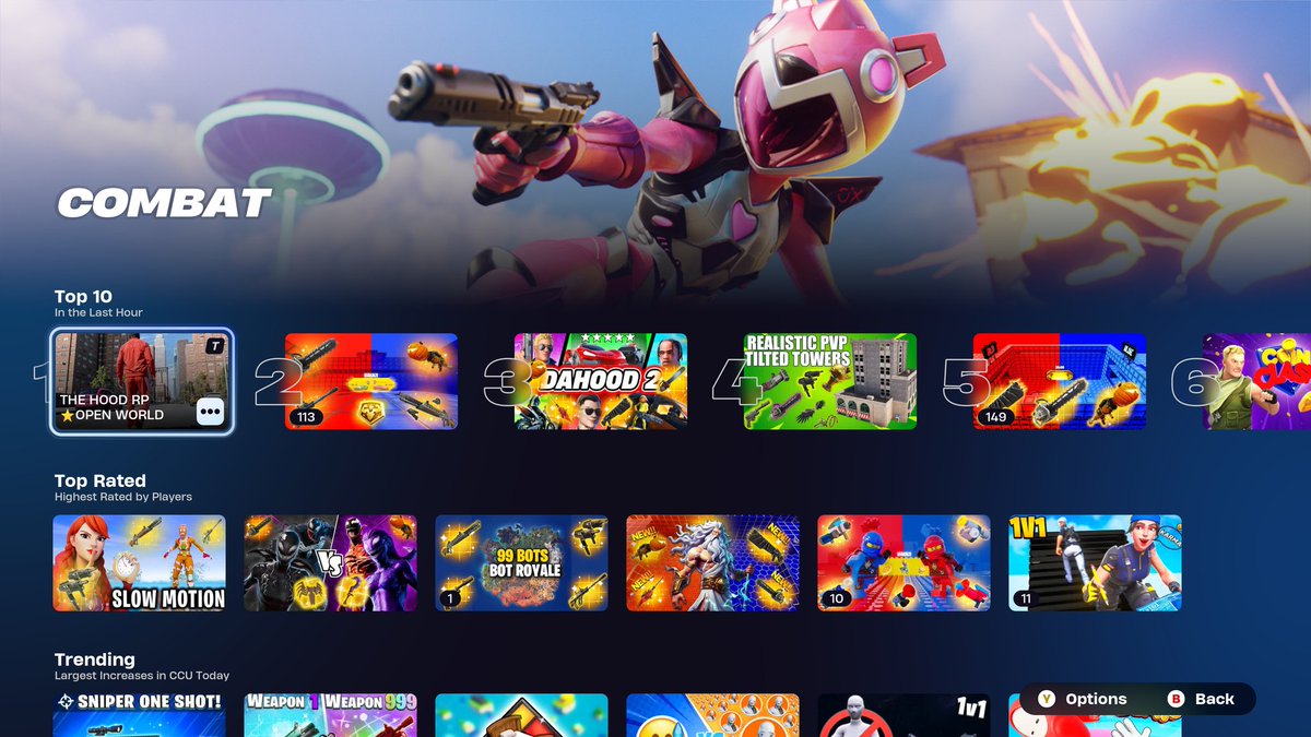 UXGenes's tweet photo. Redesigned Discover is now live! ✨

Our team worked incredibly hard to create a fun and easier way for players to find new and exciting content. 🎨

This is just the beginning 🥂

#Fortnite #Discovery https://t.co/bLcdUB60iC