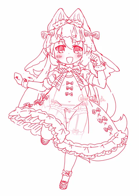 最近新規絵描く気力全く起きんのでラフだけ投げとく 