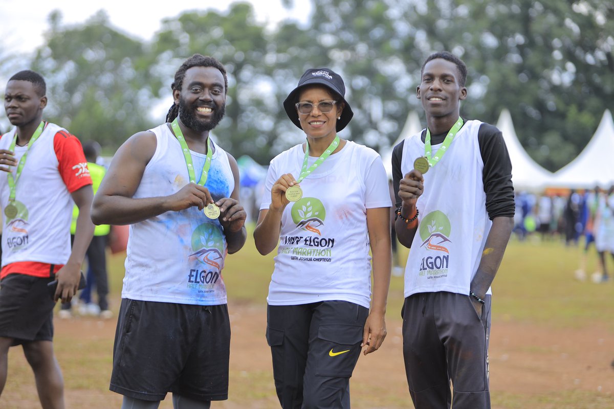 Uganda Tourism Board staff lead by CEO <a href="/LillyAjarova/">LillyAjarova</a> joined stakeholders and partners in the #ElgonHalfMarathon this morning alongside <a href="/joshuacheptege1/">Joshua Cheptegei 🇺🇬🇺🇬 🥇🥇</a>. 

The event showcases the natural beauty and biodiversity of Mt. Elgon National Park, promoting tourism, conservation, and