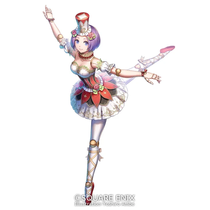 『ロマサガ2リメイク』コッペリアのイラストです。お人形さんっぽい瞳のキラキラ感を意識して描きました。メニュー画面等でのつま先立ちポーズがお気に入り。"Coppelia" automatonRomancing SaGa 2:Revenge of the Seven#ロマサガ2R #リベンジオブザセブン 
