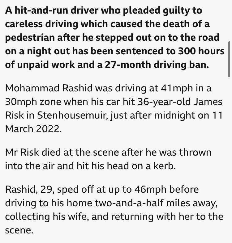 so they were speeding, hit and killed someone, THEN SPED OFF, and they’re allowed back behind the wheel in a couple of years?? fucking far far far less than this should entail an incontestable lifetime band, it’s incomprehensible