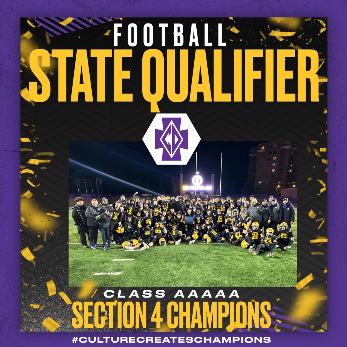 The Raiders are headed back to state with a 28-14 victory over Tartan to win their sectional championship! Go Raiders!