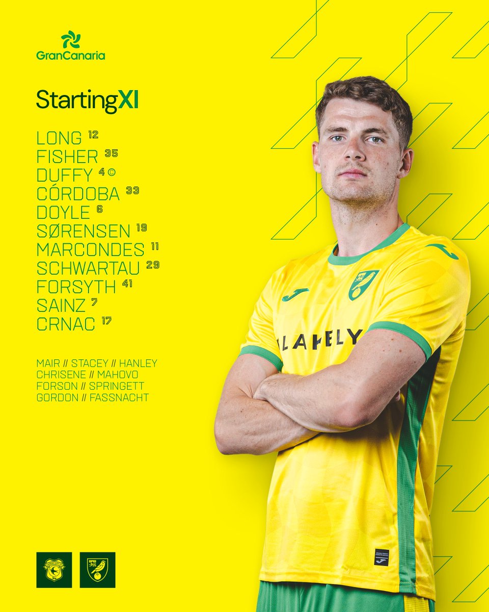 3️⃣ changes
🤕 Sargent and Slimane miss out
🔙 Springett and Fassnacht on the bench
🆕 Mahovo makes the squad