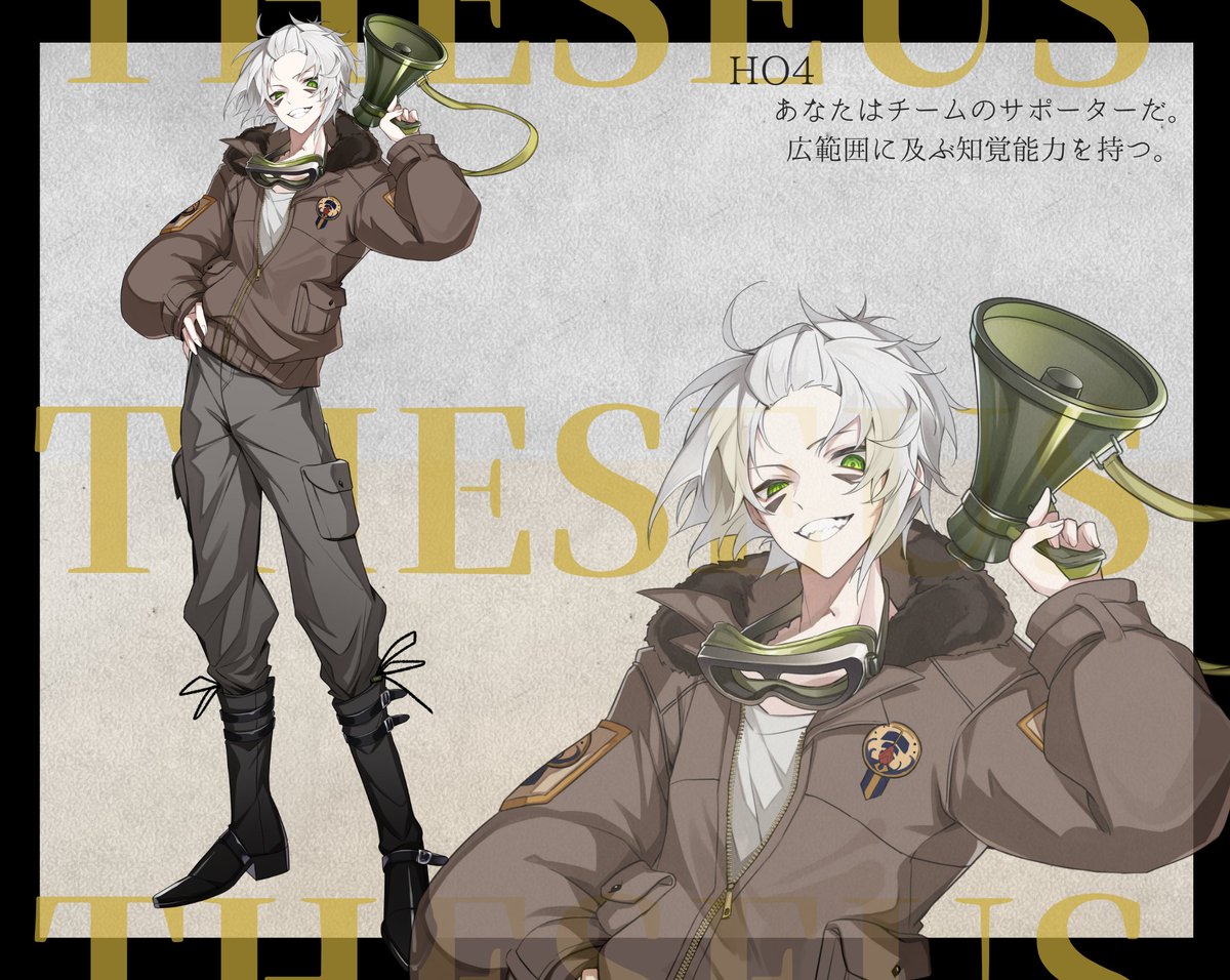 CieL_Rienmuller's tweet photo. ◇『 THESEUS 』

　▷▷▷ HO4:あなたはチームのサポーターだ。
　　　　　　  広範囲に及ぶ知覚能力を持つ。
Name：高緑 一颯（たかみどり いぶき）
#CL_in https://t.co/CDXI6X5qA5