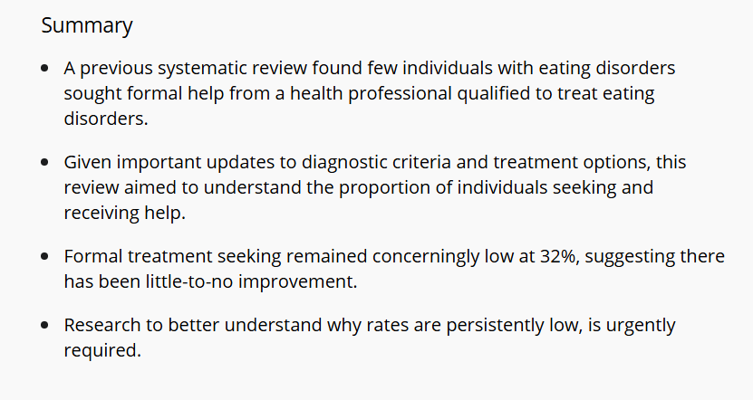 @IntJEatDisord paper with a research update on unmet treatment needs in #EatingDisorders--not good news!
doi.org/10.1002/eat.24…