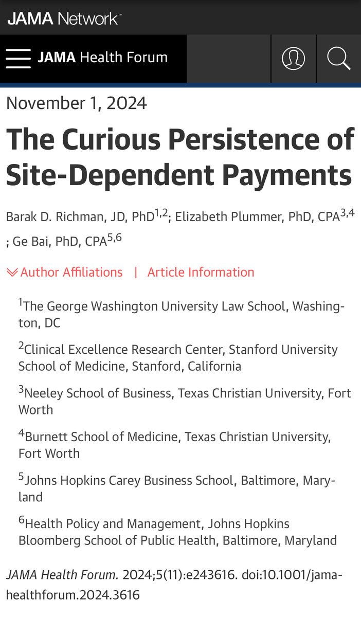 With <a href="/BarakRichman/">Barak Richman</a> &amp; Elizabeth Plummer, our new article <a href="/JAMAHealthForum/">JAMA Health Forum</a>:  jamanetwork.com/journals/jama-…