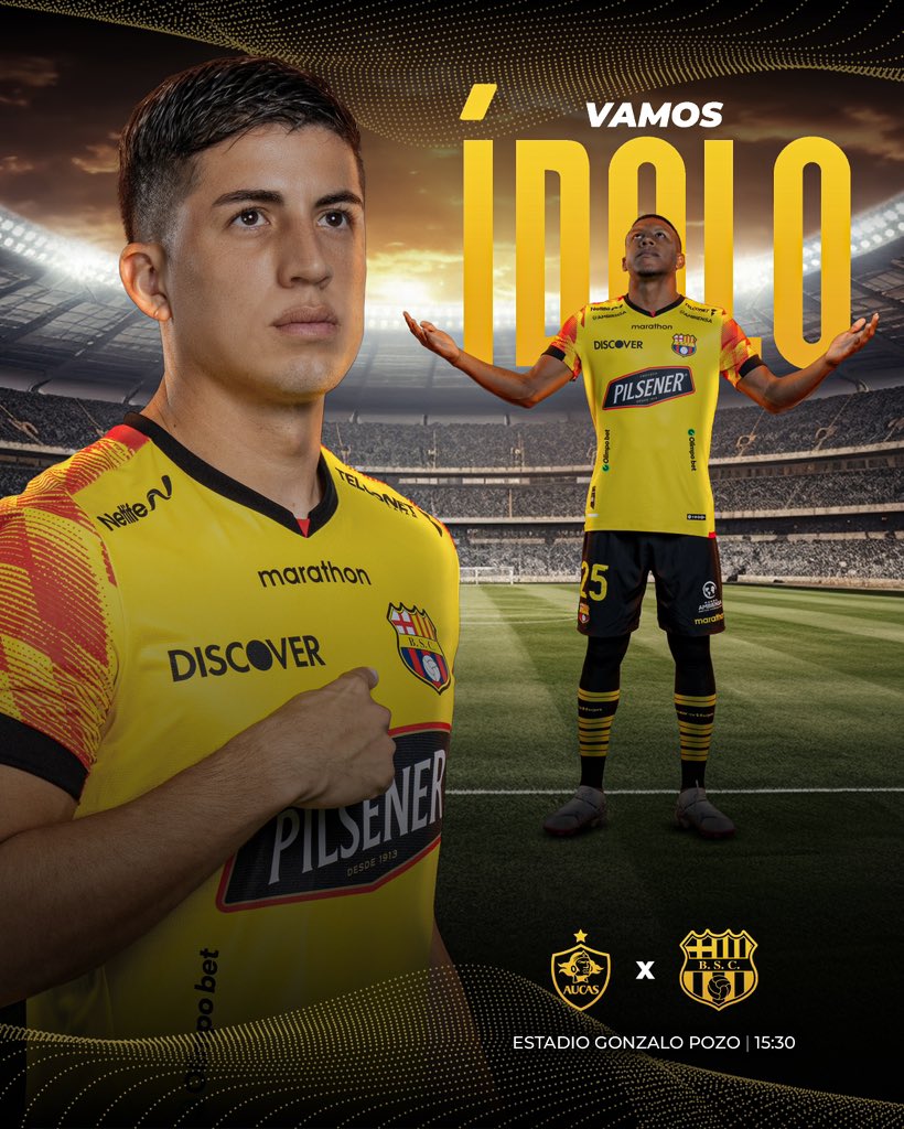 ¡Llegó el día, a defender estos colores! 💛🛡️

¡Vamos Ídolo! ✊

#AucasBSC | 15:30 
#BarcelonaSomosTodos