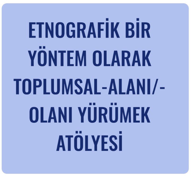 Aralarında bölümümüzden Dr. İlhan Zeynep Karakılıç'ın da bulunduğu akademisyenler tarafından düzenlenen atölye hakkında detaylı bilgi almak ve başvurunuzu gerçekleştirmek için linki ziyaret edebilirsiniz.

📍msgsusosyolojikonferansi.com/kopyas%C4%B1-f…