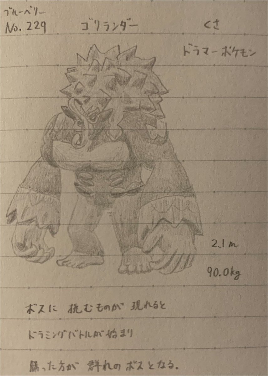 chcslyspkdex's tweet photo. バイオレット版　ブルーベリーずかん
No.229 ゴリランダー https://t.co/lhOySVadXN