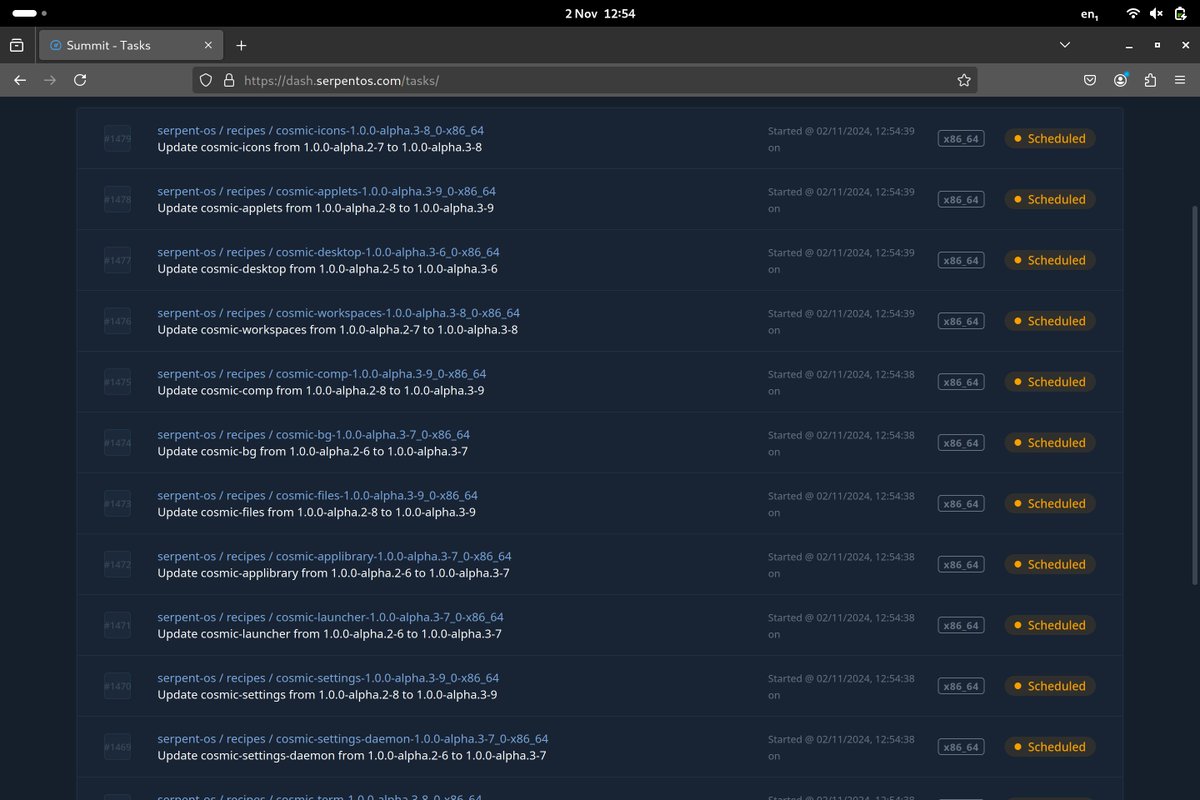 This time we waited for the COSMIC guys to release it before we shipped it  xD

Alpha3 will be available in ~20 minutes