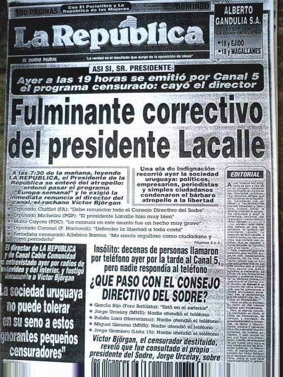 DMoreirauy's tweet photo. HACIENDO MEMORIA

La gran incorporación de Orsi, destituido por Lacalle Herrera por censurar programas en el @canal5uruguay.

Ahora se entiende porque fue aceptado en el FA.

@elpaisuy @ObservadorUY @gbianchi404 @camboue @lacanariauy @RominaPesce25 @portalmvd @AndresOjedaOk @GuidoManiniRios @leohaberkorn @Pablo_Mieres @Cybertario @leosarro @igalvar71