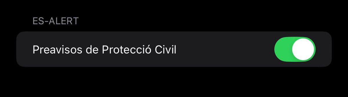 🆘 Preparem-nos en moments de lucidesa.

Mira al teu telèfon si tens les alertes de protecció civil activades. Fa temps hi va haver una campanya de l’extrema dreta per apagar-les.

Per iPhone:

Configuració ➡️ Notificacions ➡️ (a baix de tot) Preavisos de Protecció Civil