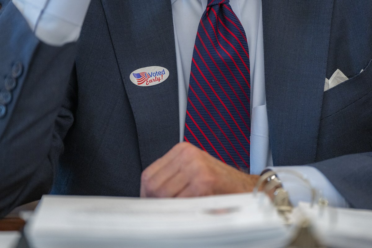 Folks, get out early and vote. And don't forget to return your mail-in ballot if you filled one out.
 
Your voice matters. Let's make sure it's heard.