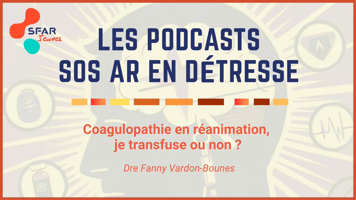 📹 La SFAR vous offre en libre accès la journée SOS AR par le <a href="/SFARJeunes/">SFAR Jeunes</a> à l’occasion du changement de semestre d’internes. On débute avec le session "Coagulopathie en réanimation, je transfuse ou non ?" ➡️ youtu.be/ihaHfatEOpI

<a href="/AJARFrance/">AJAR France 🇫🇷</a> <a href="/SNJeunesAR/">Syndicat National des Jeunes Anesth-Réa</a> <a href="/jeunesMIR/">ANJMIR</a> <a href="/SNPHARE/">SNPHARE</a>